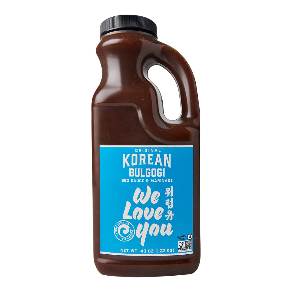 We Rub You Bulgogi sauce bottle ready for marinating beef