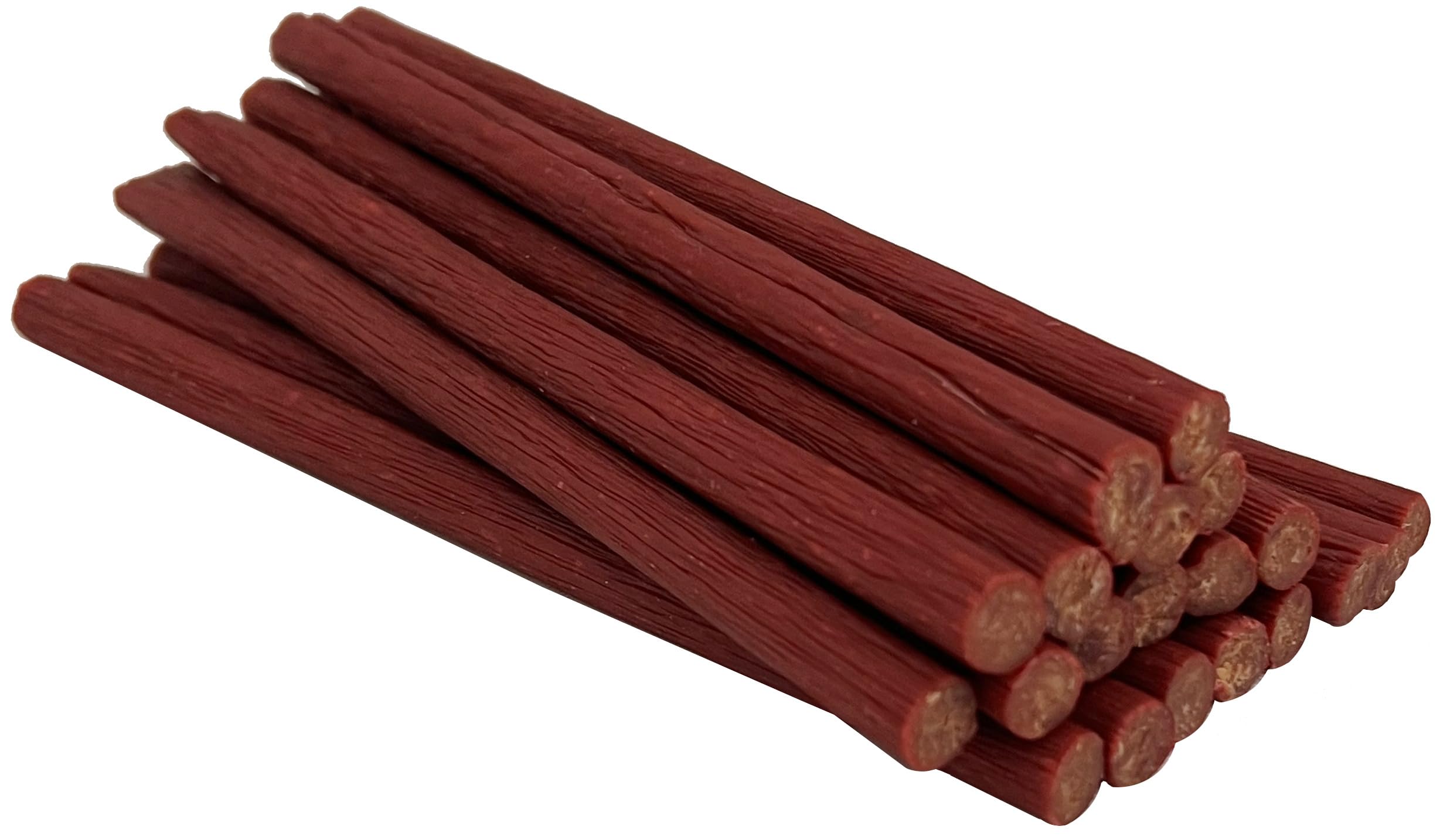 Seven-inch Weaver's Habanero Snack Sticks on plate for serving