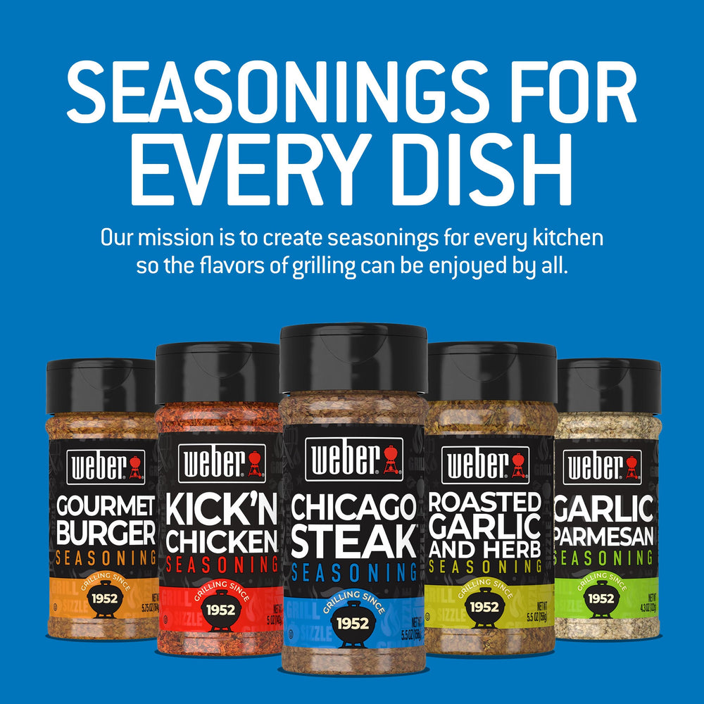 Weber Chicago Steak Seasoning on pork enhances savory notes.
