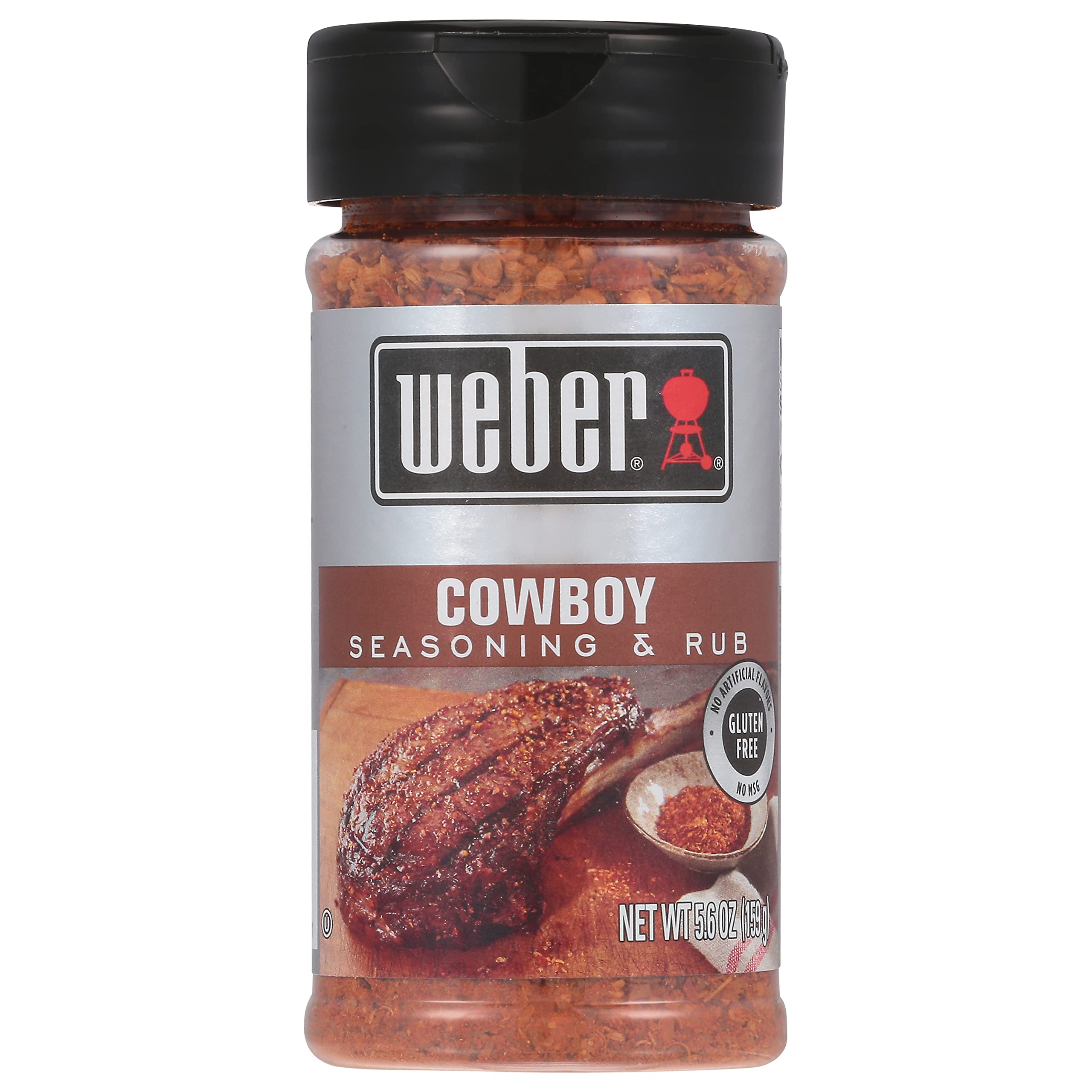 Weber Cowboy Seasoning 5-6 oz bottle adds bold beef flavor