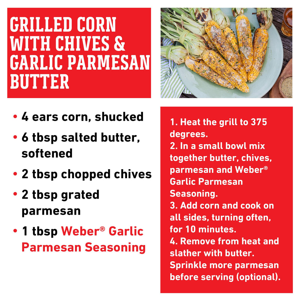 Weber Garlic Parmesan Seasoning on grill during cooking