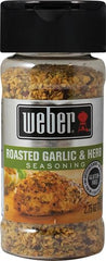 Salmon on the grill seasoned with Weber Roasted Garlic & Herb.