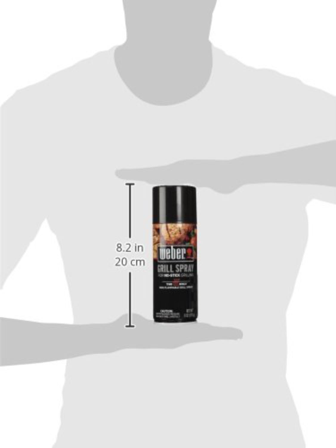 Weber Grill'N Spray 6 Oz pack with grilling tools demonstrates easy setup