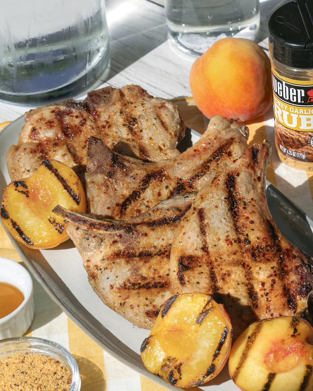 Weber Honey Garlic Rub gluten-free kosher-pack showcased for dietary needs