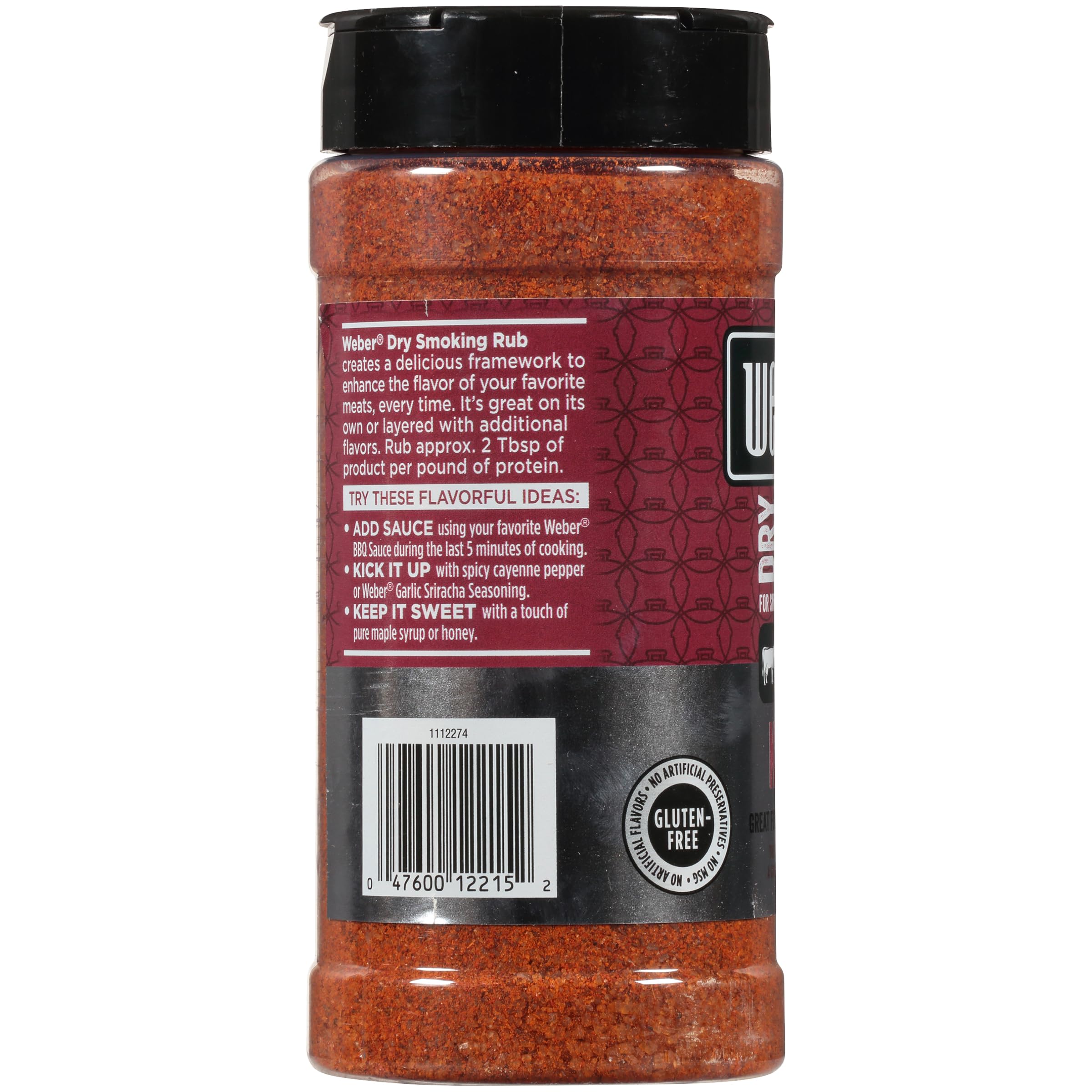 Weber KC BBQ Dry Rub spice detail shows sugar, garlic, paprika balance.