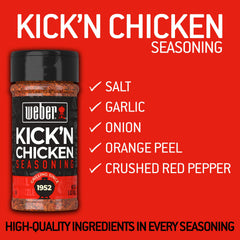 Weber Kick'N Chicken orange-peel-dust showcases bright, zesty notes
