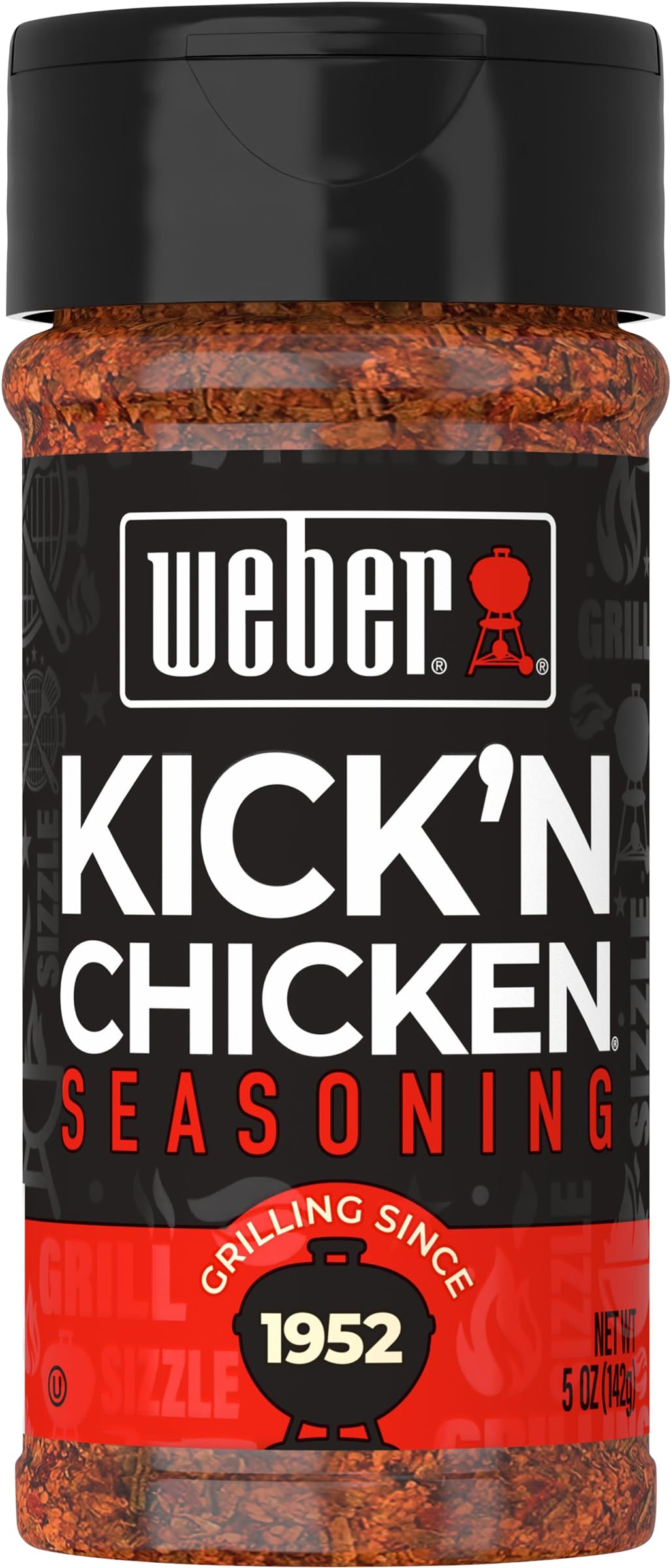 Weber Kick'N Chicken Seasoning bottle adds citrus heat to grilled chicken