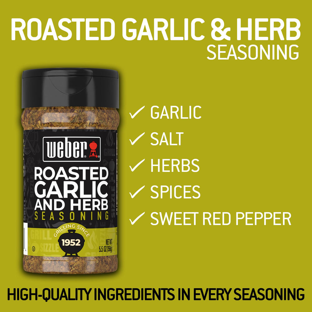 Weber Roasted Garlic & Herb pork chops sizzling on grill