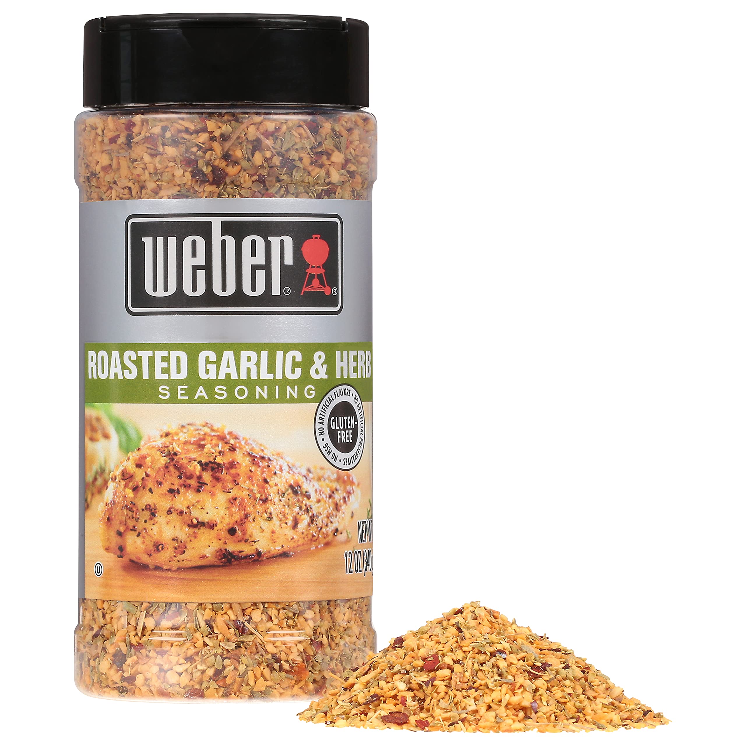 Weber Roasted Garlic & Herb Seasoning on pork chops to boost savory notes