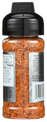 Weber Salt Free Burger Seasoning bottle on the grill adds savory flavor during cooking