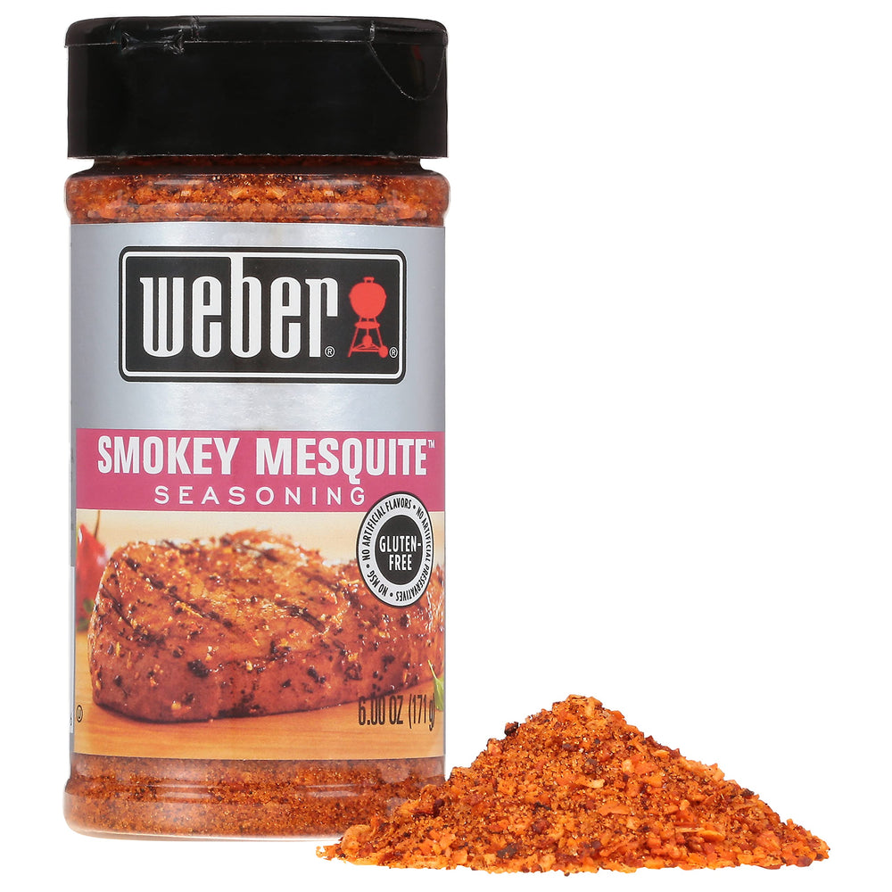 Granules of Weber Smokey Mesquite Seasoning with visible texture for even coverage.