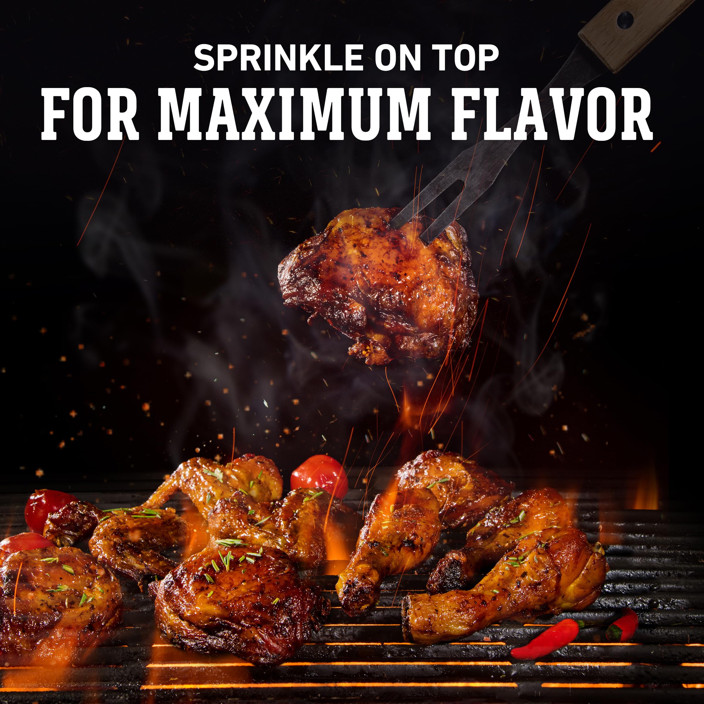 Weber Tailgate Seasoning beside a grill setup with crowd-pleasing profile.