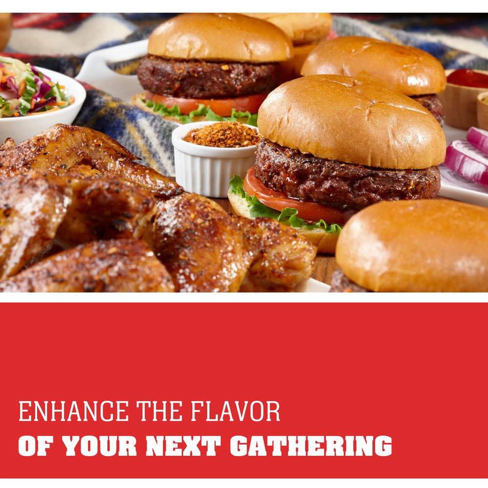 Weber Tailgate Seasoning on vegetables enhances grilled sides.