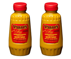 webers horseradish mustard squeeze 12oz bottle 2-pack for bold flavor on sandwiches