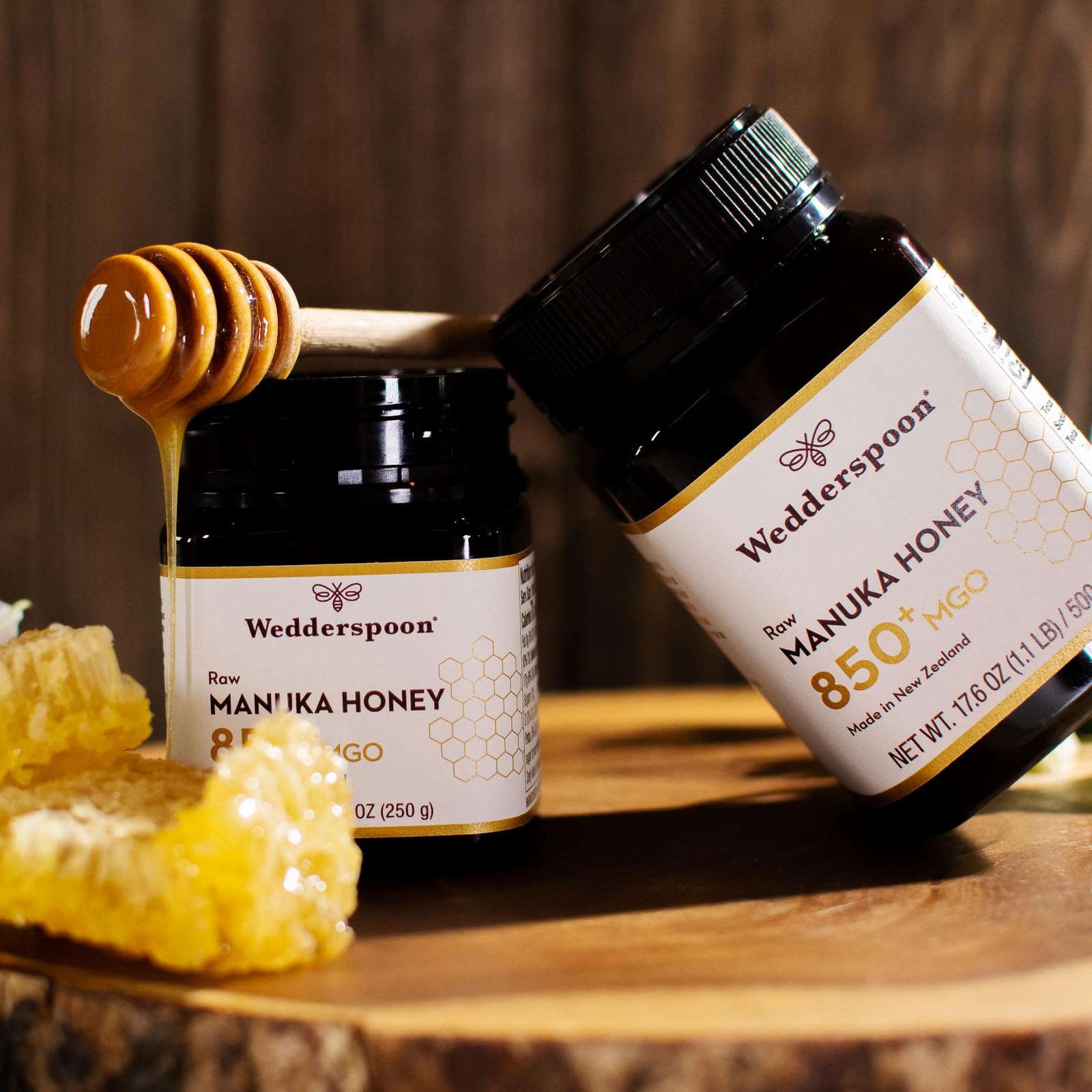 Wedderspoon honey spread on toast for natural sweetness.