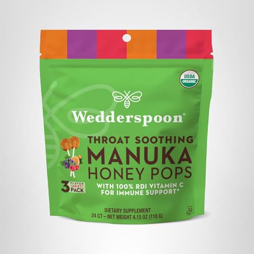 Wedderspoon Manuka Honey Pops variety assortment ideal for snacking