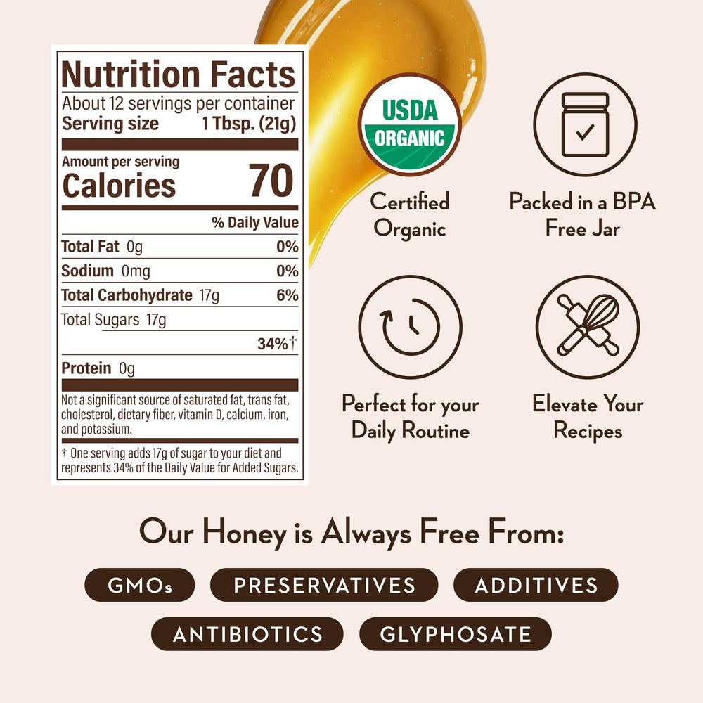 Wedderspoon Manuka honey pour captures a smooth, creamy texture ideal for spoonfuls.
