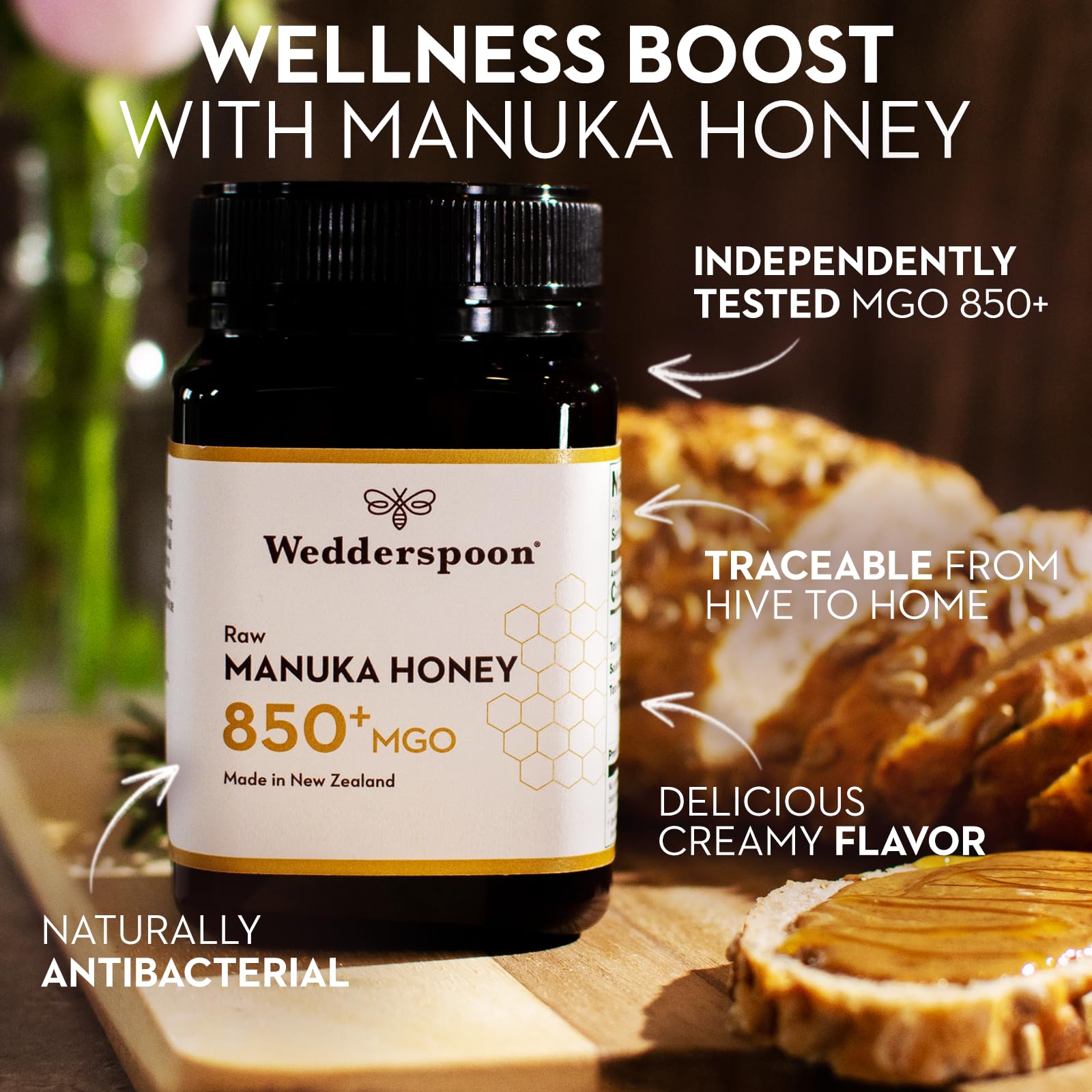 Wedderspoon honey added to tea to elevate daily ritual.