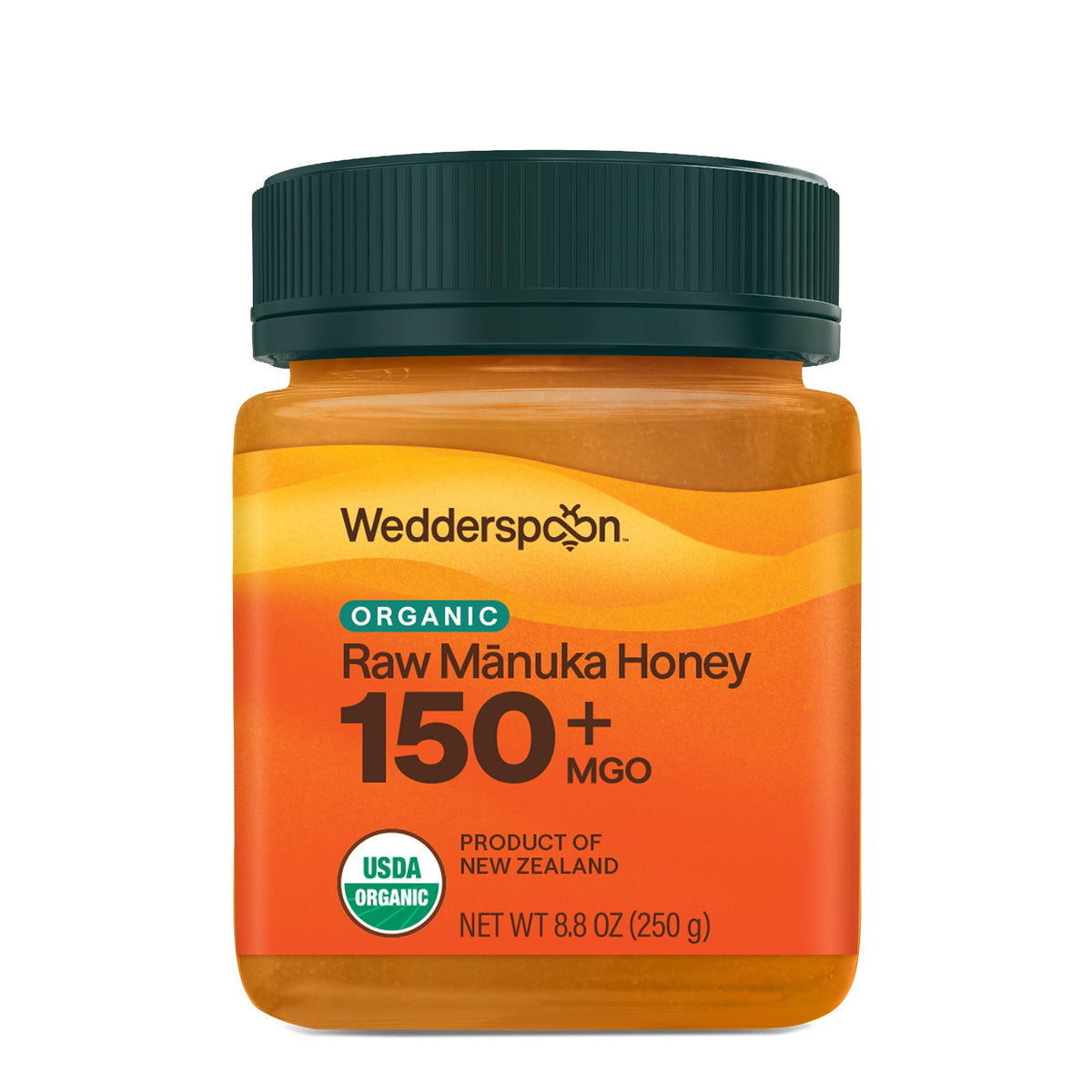 Wedderspoon raw Manuka honey jar showcasing premium unpasteurized honey for daily wellness.