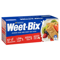 Weet-Bix Original 375g pack-shot, fibre-rich Australian breakfast staple.