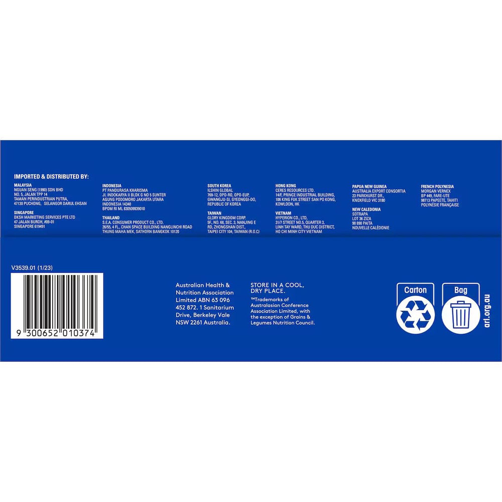 Weet-Bix Original made-in-australia packaging, trusted Aussie cereal.