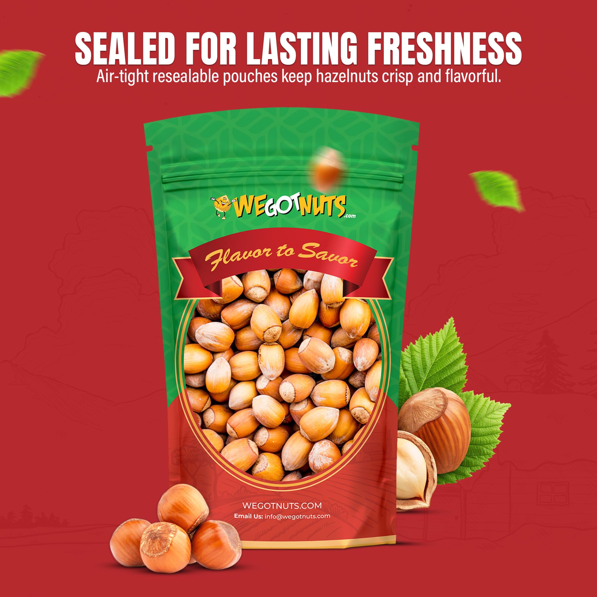 We Got Nuts hazelnuts in shell ready-to-snack, convenient for busy days