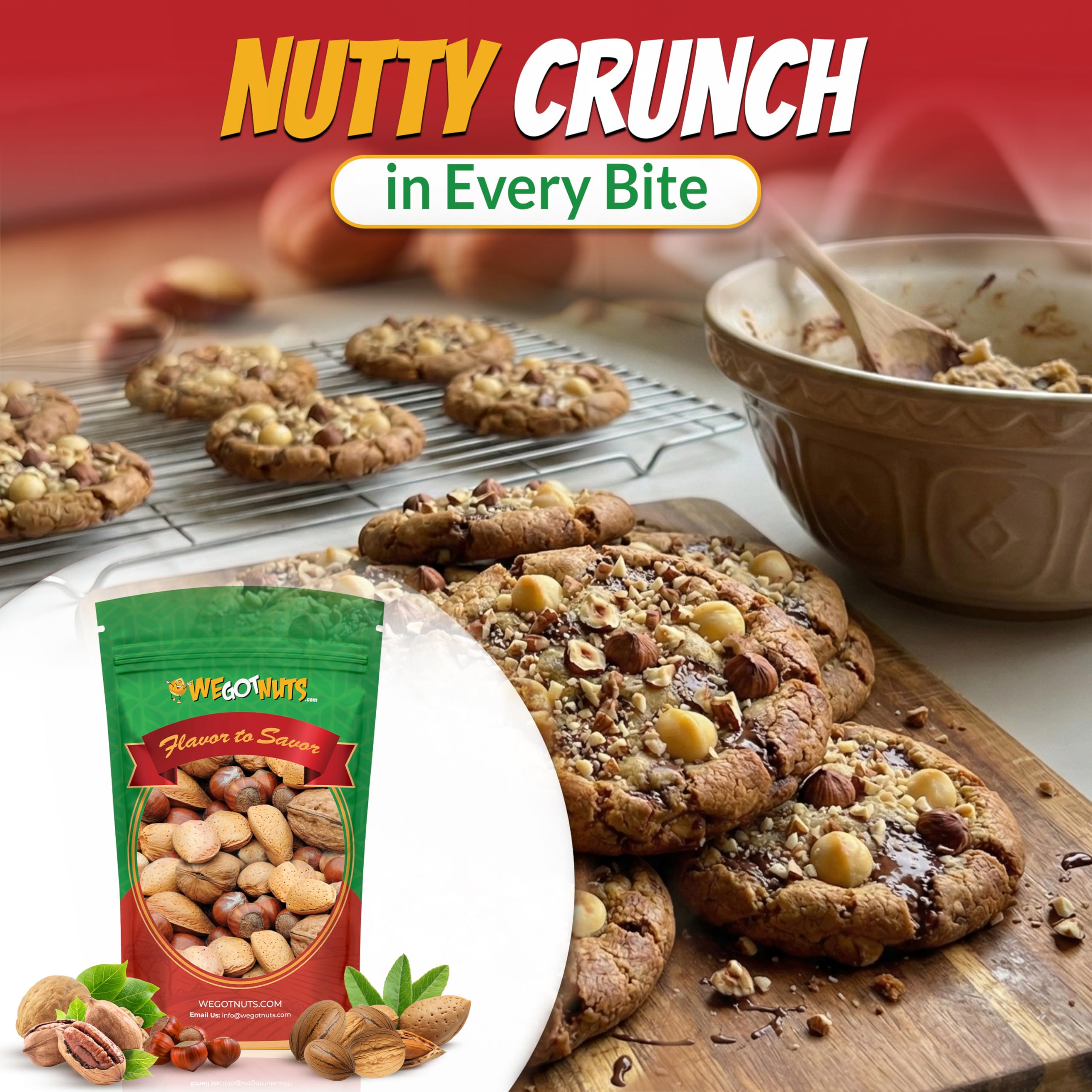 We Got Nuts kosher-certified mix with OK badge on pack.