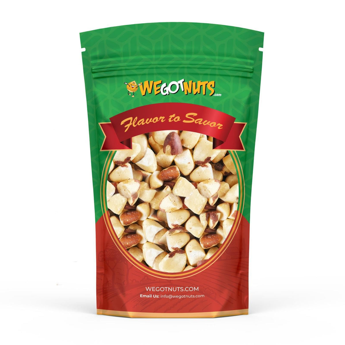 We Got Nuts roasted salted Brazil nuts in a 3lb bag for easy, flavorful snacking.