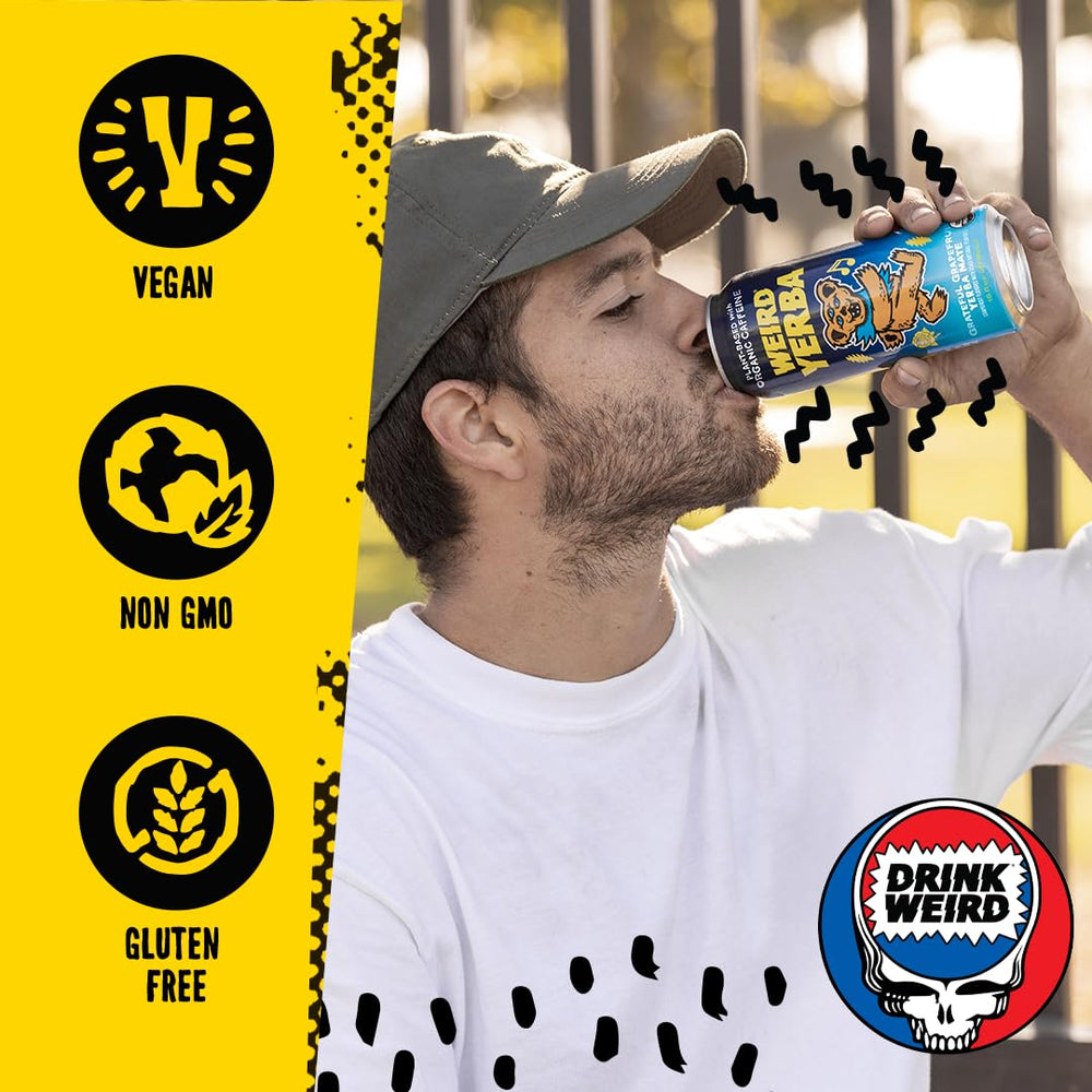 Recyclable aluminum can from WEIRD for eco friendly sips