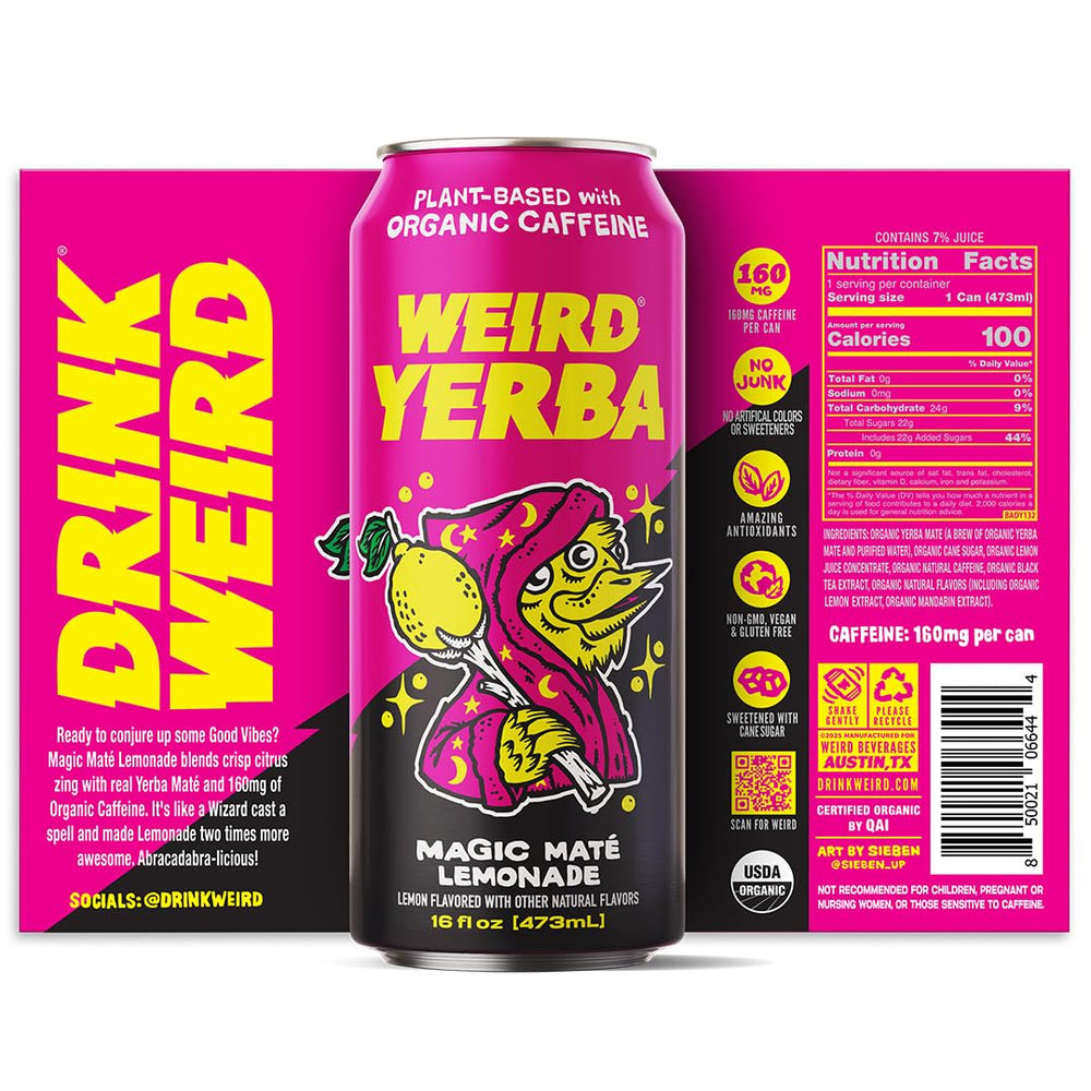 WEIRD on-the-go energy for travel and workouts.