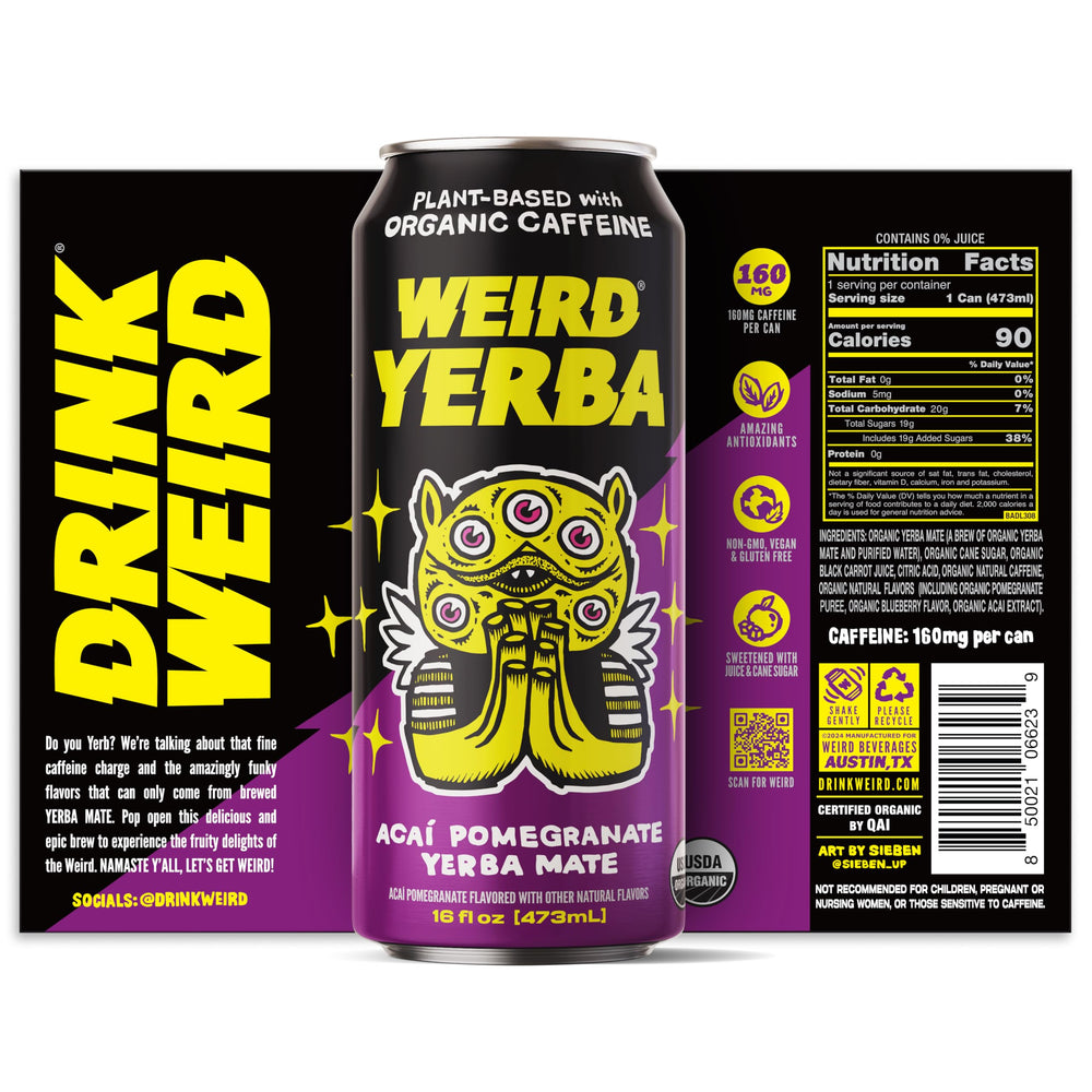 Organic certification badge signals trust in high-quality ingredients from WEIRD.
