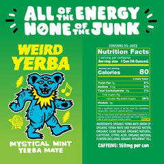 WEIRD organic certification badge on can signals trusted ingredients.