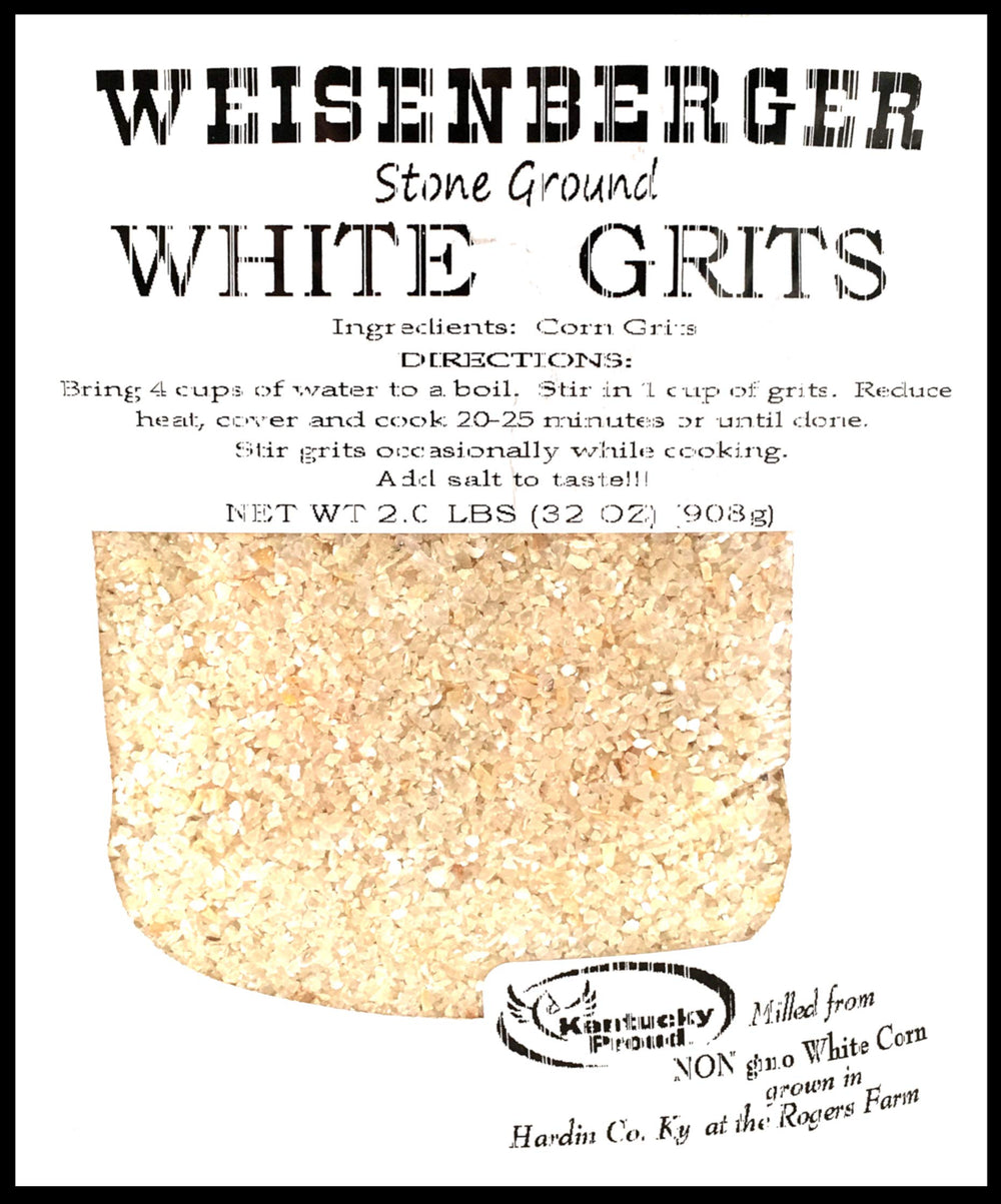 Weisenberger White Grits package ready for quick Southern breakfast prep