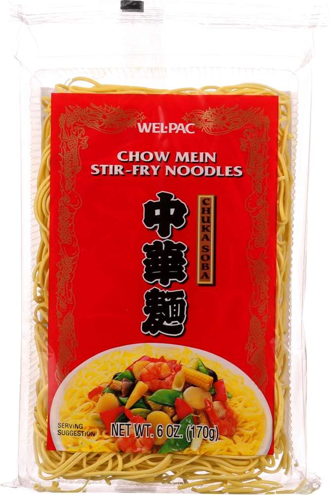 Wel-Pac Chow Mein Stir-Fry Noodles pack shown for quick weeknight meals.