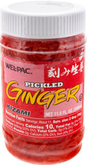 Wel-Pac Kizami Shoga pickled ginger bottle on shelf, convenient pantry staple for sushi and cooking.