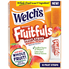 Welch's Absolute Fruitfuls Mango Peach front-pack for easy on-the-go snacking