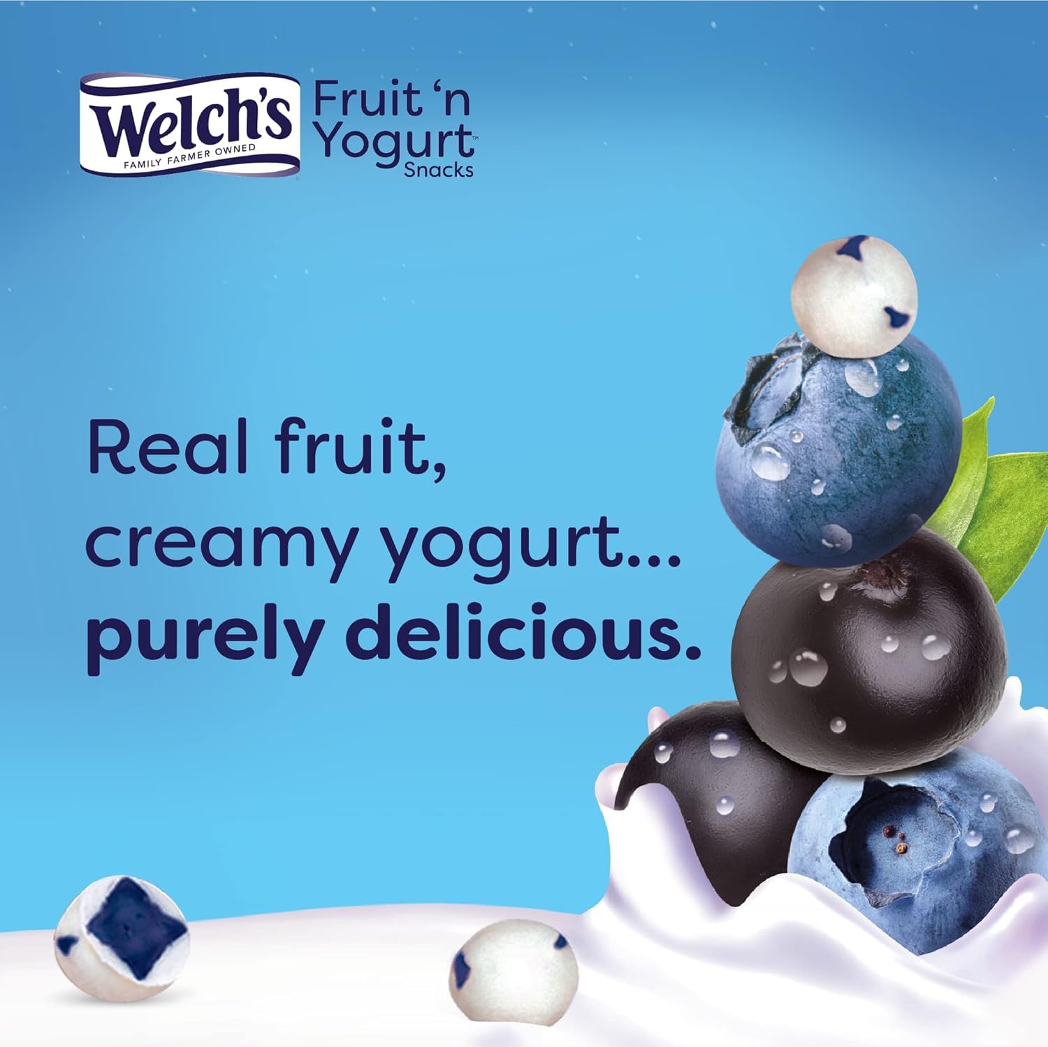 Welch's Blueberry-Acai Snack plate demonstrates convenient lunchbox serving