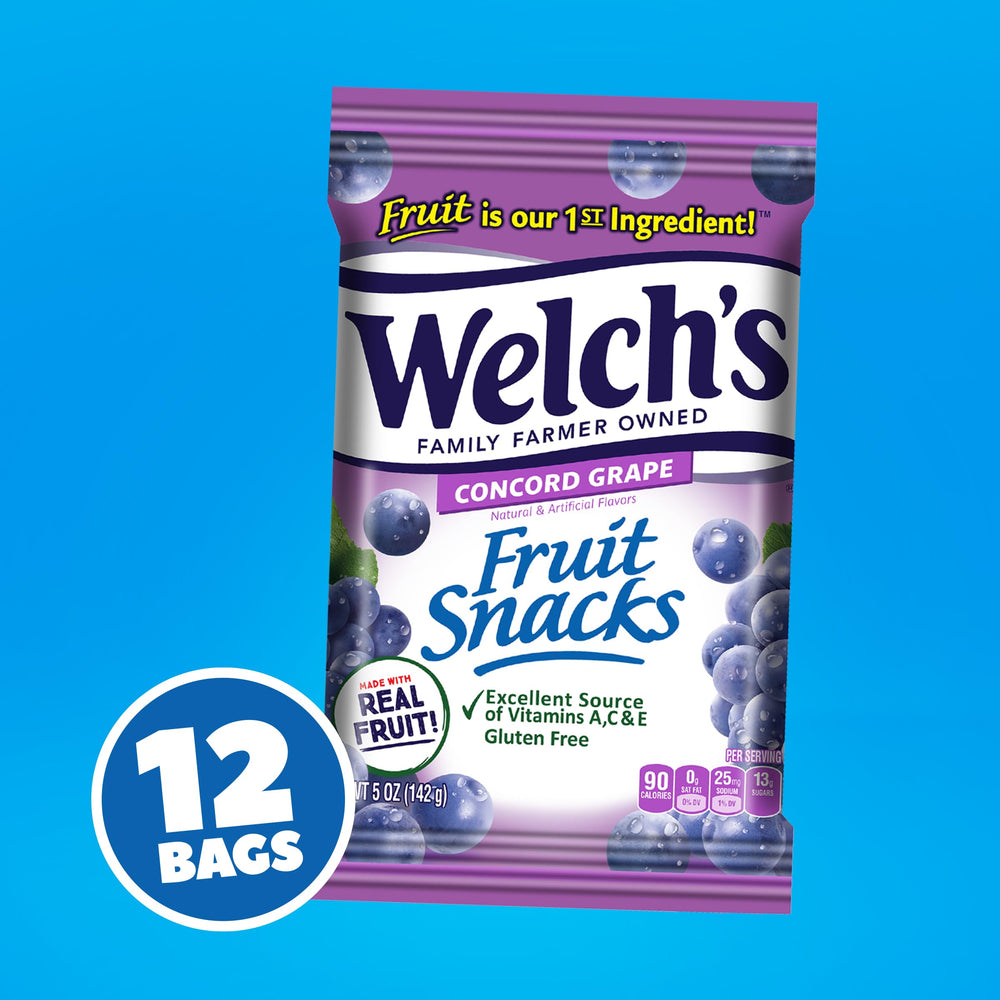 Welch's 5-ounce snack pack suitable for lunchboxes and gluten-free snacking
