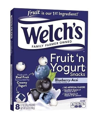 Box set of Welch’s Fruit ’n Yogurt Snacks for pantry or gifting.