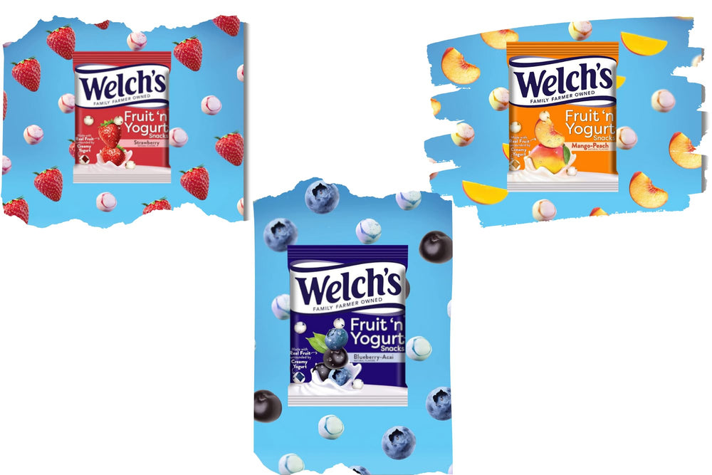Close-up of Welch’s Fruit ’n Yogurt Snacks showing creamy yogurt coating.