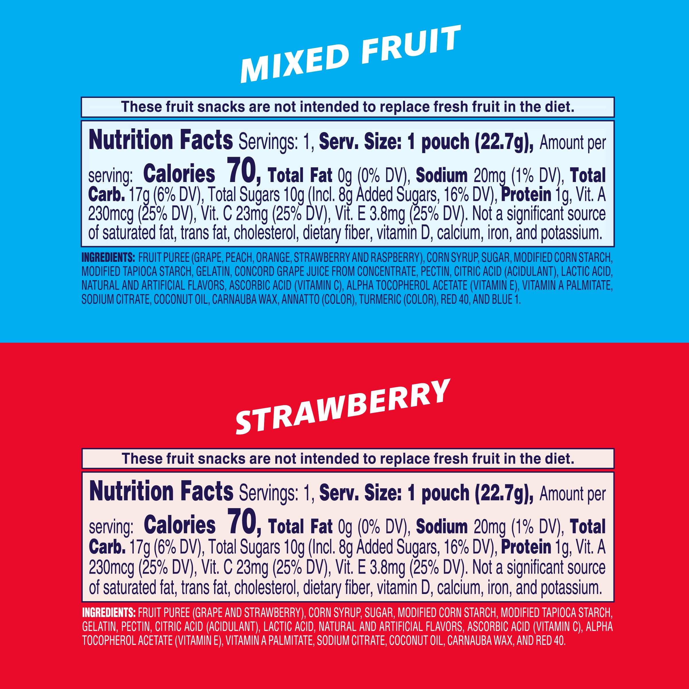 Welch's Fruit Snacks 60-count box displayed for on-the-go snacking.