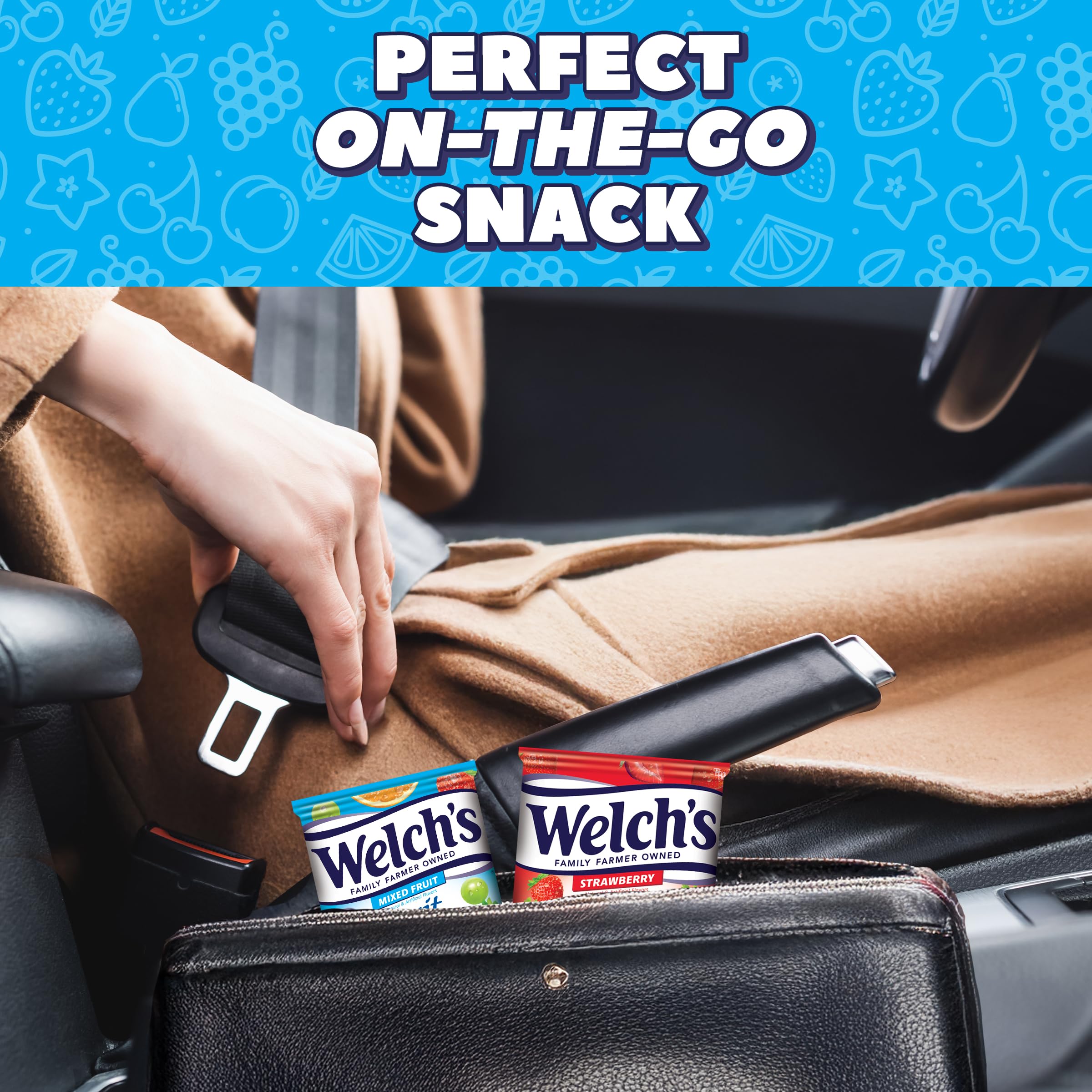 Welch's Fruit Snacks gluten-free and fat-free, ideal for lighter snacking.