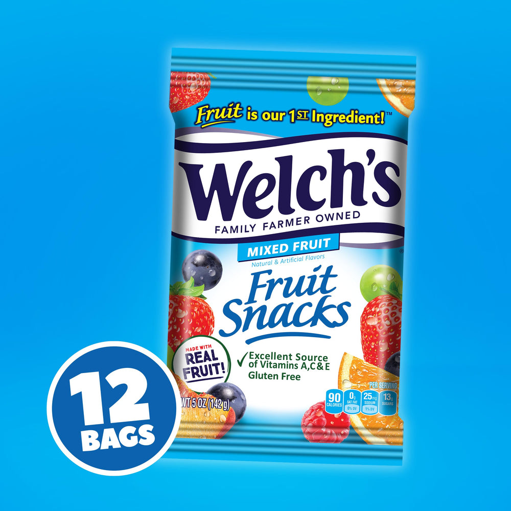 Welch's Fruit Snacks in a lunchbox, a simple school lunch idea