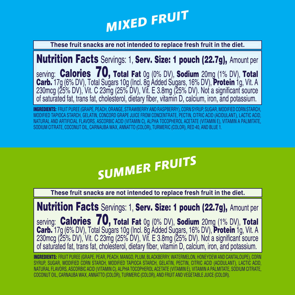 Welch's Fruit Snacks summer-fruits bag; bright flavors for on-the-go snacking.