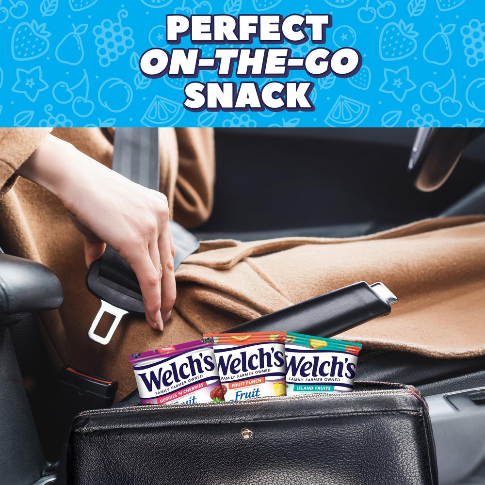 Welch's Fruit Snacks provide vitamins C, A, and E in a fat-free option.