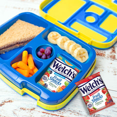 Welch's Fruit Snacks highlight whole-fruit ingredients in chewy bites.