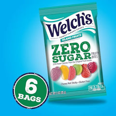 Gluten-free, sugar-free Welch's Fruity Bites in Island Fruits flavor.