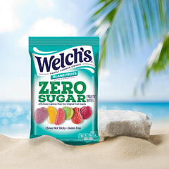 Welch's Fruity Bites in an office desk setup, ideal snack