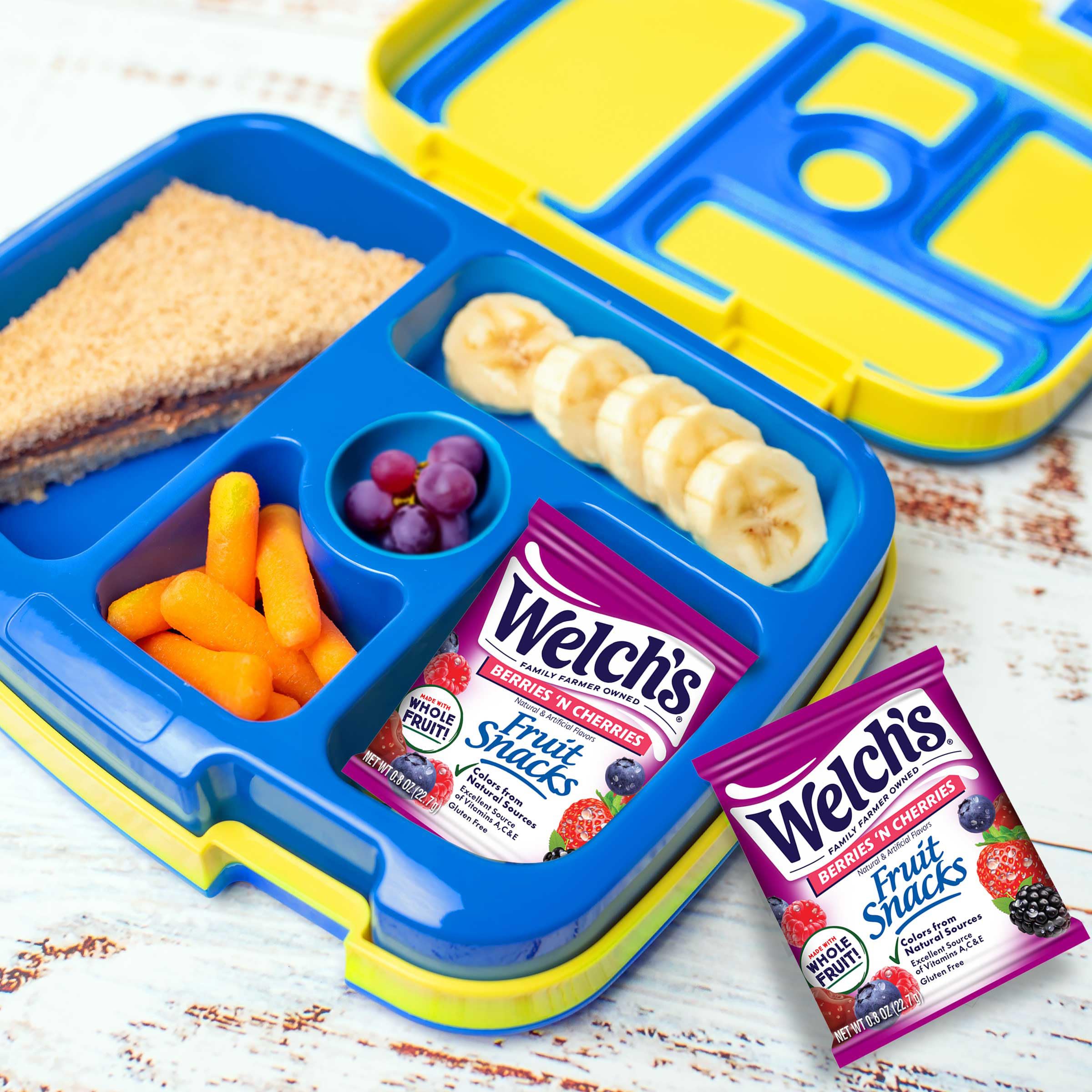 Welch's Berries N Cherries as a holiday candy alternative with less sugar