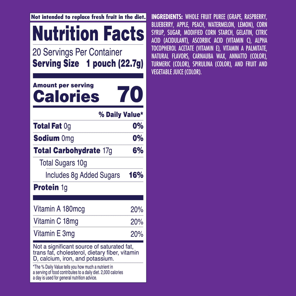 Welch's Juicefuls Fusions Blueberry Raspberry travel-friendly tasty treat.